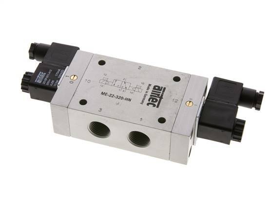 3/2 G1/2'' (G1/8'') Bi-Stabiel Magneetventiel Extern 24V AC 0-10bar/0-140psi Airtec