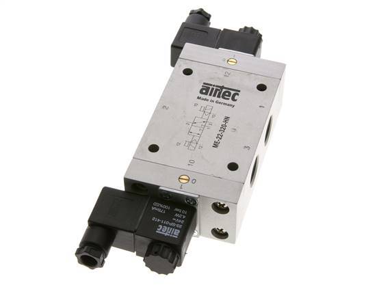 3/2 G1/2'' (G1/8'') Bi-Stabiel Magneetventiel Extern 24V AC 0-10bar/0-140psi Airtec