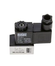 1x3/2 G1/8'' NC Magneetventiel 24V AC -0.95-10bar/-13.2-140psi Airtec