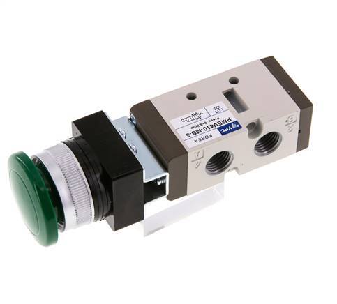 5/2 G1/4 '' (G1/8 '') Handbediend Ventiel Groen 0-8bar/0-112psi YPC