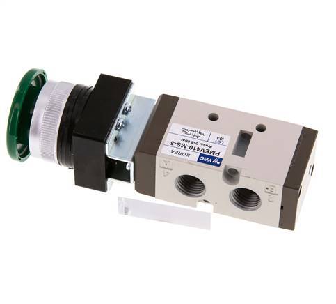 5/2 G1/4 '' (G1/8 '') Handbediend Ventiel Groen 0-8bar/0-112psi YPC