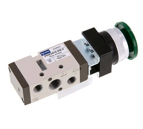 5/2 G1/4 '' (G1/8 '') Handbediend Ventiel Groen 0-8bar/0-112psi YPC