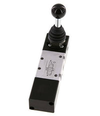 5/3 G1/8 '' Middendruk Handbediend Hefboom Ventiel -0.95-10bar/-13.2-140psi