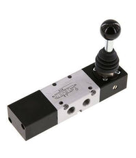 5/3 G1/8 '' Middendruk Handbediend Hefboom Ventiel -0.95-10bar/-13.2-140psi