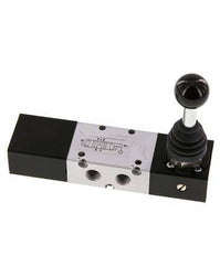 5/3 G1/8 '' Middendruk Handbediend Hefboom Ventiel -0.95-10bar/-13.2-140psi