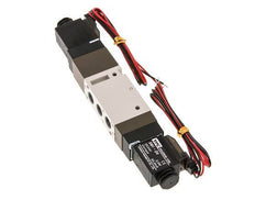5/3 G1/8'' Middendruk Magneetventiel 24V DC 2-10bar/28-140psi 2-pins Plug YPC