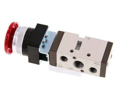 5/2 G1/4 '' (G1/8 '') Handbediend Ventiel Rood 0-8bar/0-112psi YPC