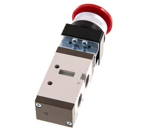 5/2 G1/4 '' (G1/8 '') Handbediend Ventiel Rood 0-8bar/0-112psi YPC