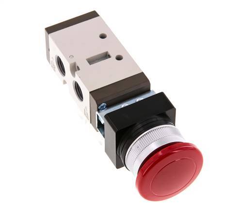 5/2 G1/4 '' (G1/8 '') Handbediend Ventiel Rood 0-8bar/0-112psi YPC