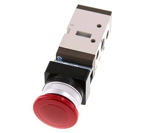 5/2 G1/4 '' (G1/8 '') Handbediend Ventiel Rood 0-8bar/0-112psi YPC