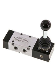 5/3 G1/8 '' Midden Gesloten Handbediend Hefboom Ventiel Detent -0.95-10bar/-13.2-140psi