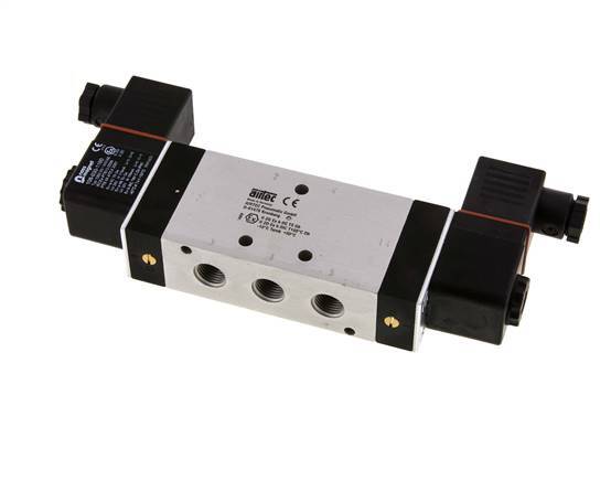 5/3 G1/4'' Uitlaat centrale Magneetventiel 24V DC ATEX 3-10bar/42-140psi Airtec