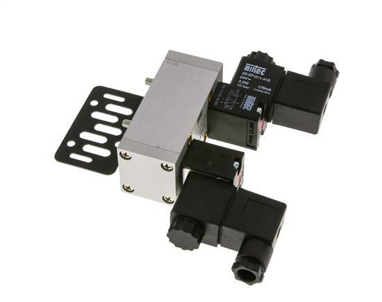 5/3 ISO 5599-1 Midden Gesloten Magneetventiel 48V DC 3-10bar/42-140psi Airtec