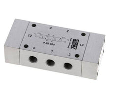 5/3 G1/8'' Midden Gesloten Luchtgestuurd Ventiel 0-8bar/0-112psi Airtec