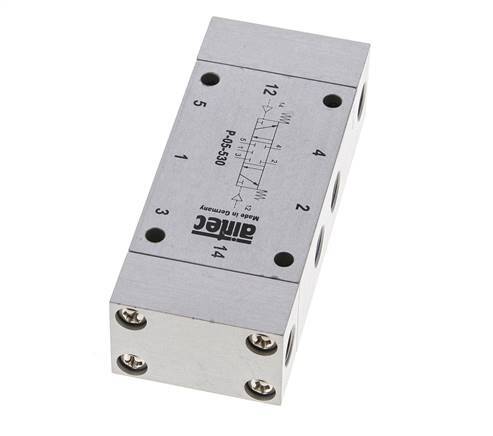 5/3 G1/8'' Midden Gesloten Luchtgestuurd Ventiel 0-8bar/0-112psi Airtec