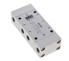 5/3 G1/8'' Midden Gesloten Luchtgestuurd Ventiel 0-8bar/0-112psi Airtec