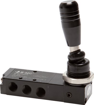 5/3 G1/8 '' Middenuitlaat Handbediend Hefboom Ventiel Detent 0-8bar/0-112psi E.MC