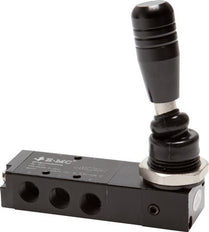 5/3 G1/8 '' Middenuitlaat Handbediend Hefboom Ventiel Detent 0-8bar/0-112psi E.MC