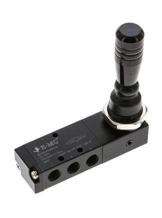 5/3 G1/8'' Midden Gesloten Handbediend Hefboom Ventiel Ventiel Detent 0-8bar/0-112psi E.MC