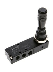 5/3 G1/8'' Midden Gesloten Handbediend Hefboom Ventiel Ventiel Detent 0-8bar/0-112psi E.MC