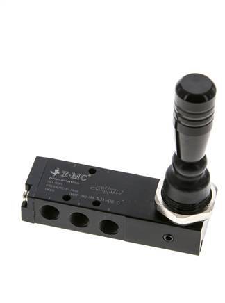 5/3 G1/8'' Midden Gesloten Handbediend Hefboom Ventiel Ventiel Detent 0-8bar/0-112psi E.MC