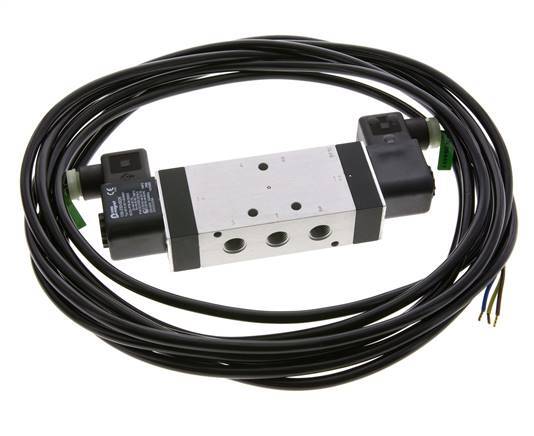 5/3 G1/4'' Midden Gesloten Magneetventiel 230V AC ATEX 3-10bar/42-140psi Airtec