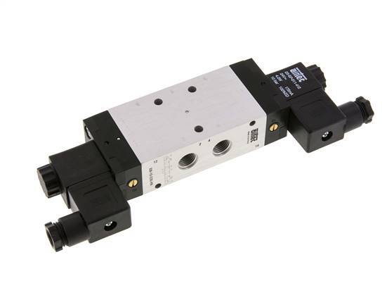 5/3 G1/4'' Midden Gesloten Magneetventiel 24V AC 3-10bar/42-140psi Airtec