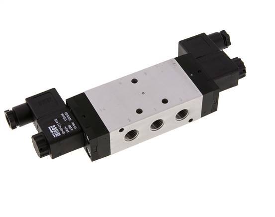 5/3 G1/4'' Pressure Center Solenoid Valve 115V AC 3-10bar/42-140psi Airtec
