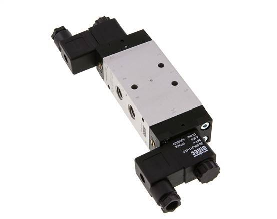 5/3 G1/4'' Pressure Center Solenoid Valve 115V AC 3-10bar/42-140psi Airtec