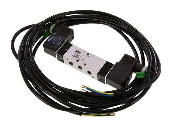 5/3 G1/8'' Middenuitlaat Magneetventiel 230V AC ATEX 3-10bar/42-140psi Airtec