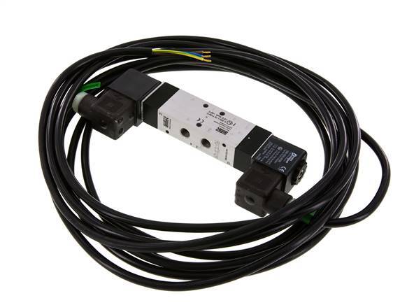 5/3 G1/8'' Middenuitlaat Magneetventiel 230V AC ATEX 3-10bar/42-140psi Airtec