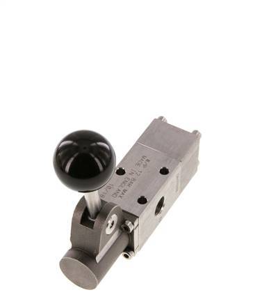 3/2 G1/4'' Handbediend Ventiel RVS Detent -0.95-12bar/-13.2-168psi
