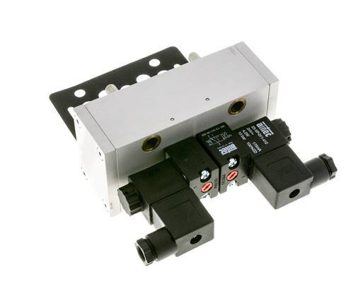 5/3 ISO 5599-3 Middenuitlaat Magneetventiel 24V DC 3-10bar/42-140psi Airtec
