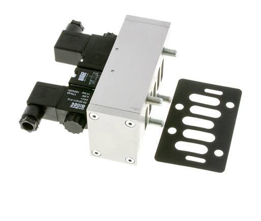 5/3 ISO 5599-3 Middenuitlaat Magneetventiel 24V DC 3-10bar/42-140psi Airtec