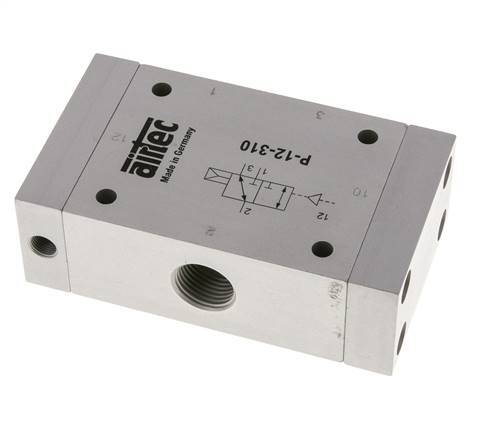 3/2 G1/2'' (G1/8'') Luchtgestuurd Ventiel 1-10bar/14-140psi Airtec