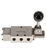5/2 G1/4'' Handbediend Hefboom Ventiel RVS Detent -0.95-12bar/-13.2-168psi
