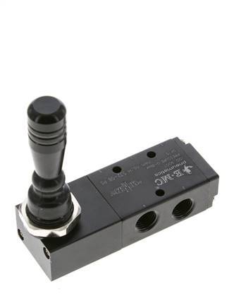 5/3 G1/4'' (G1/8'') Middendruk Handbediende Hefboomklep 0-8bar/0-112psi E.MC
