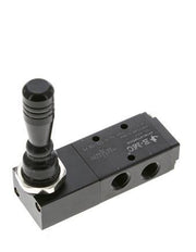 5/3 G1/4'' (G1/8'') Middendruk Handbediende Hefboomklep 0-8bar/0-112psi E.MC