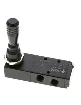5/3 G1/4'' (G1/8'') Middendruk Handbediende Hefboomklep 0-8bar/0-112psi E.MC