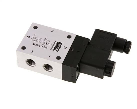 3/2 G1/4'' NC Solenoid Valve 12V DC 2.5-10bar/35.0-140psi Airtec