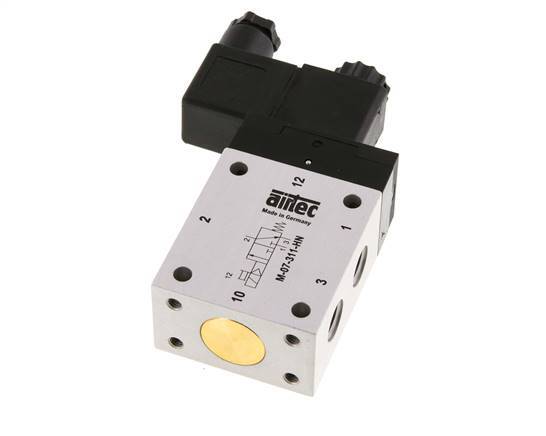 3/2 G1/4'' NC Magneetventiel 12V DC 2.5-10bar/35.0-140psi Airtec