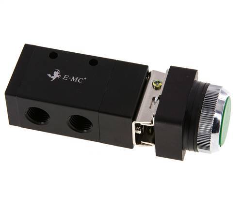 3/2 G1/4'' Universeel Knopbediend Ventiel Groen 0-8bar/0-112psi E.MC