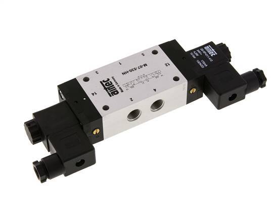 5/3 G1/4'' Midden Gesloten Magneetventiel 24V AC 3-8bar/42-112psi Airtec