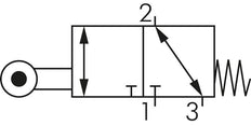 3/2 G1/4'' Universeel Rolbediend Ventiel 0-8bar/0-112psi E.MC