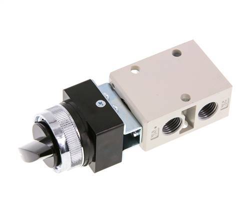 3/2 G1/4'' Rotary Switch Valve Black 0-8bar/0-112psi YPC
