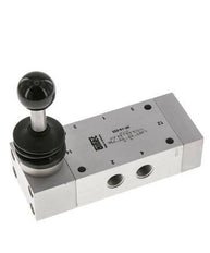 5/3 G1/4 '' Middenuitlaat Handbediend Ventiel Detent 0-12bar/0-168psi Airtec