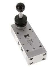 5/3 G1/4 '' Middenuitlaat Handbediend Ventiel Detent 0-12bar/0-168psi Airtec