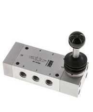 5/3 G1/4 '' Middenuitlaat Handbediend Ventiel Detent 0-12bar/0-168psi Airtec