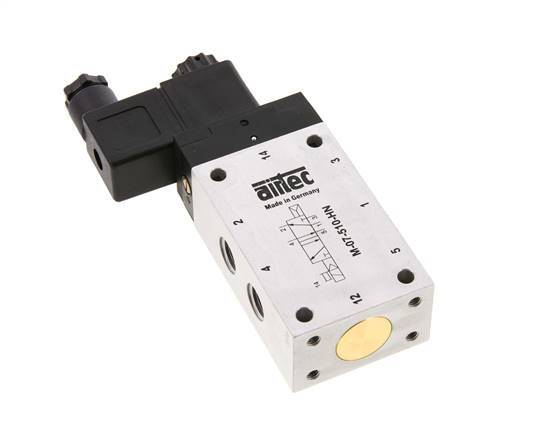5/2 G1/4'' Magneetventiel 24V DC 1.5-10bar/21.0-140psi Airtec