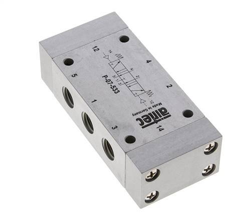 5/3 G1/4'' Middenuitlaat Luchtgestuurd Ventiel 0-8bar/0-112psi Airtec